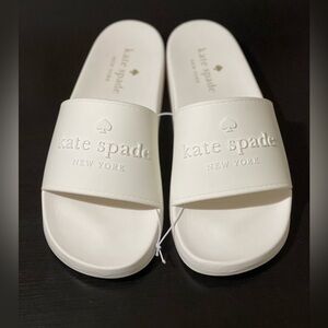 Kate Spade New York Sunny White Slides Size 9